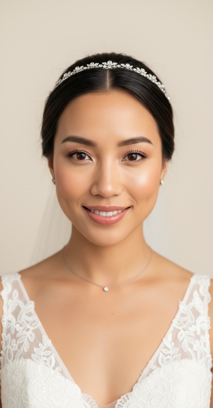 After Bridal Headband Updo